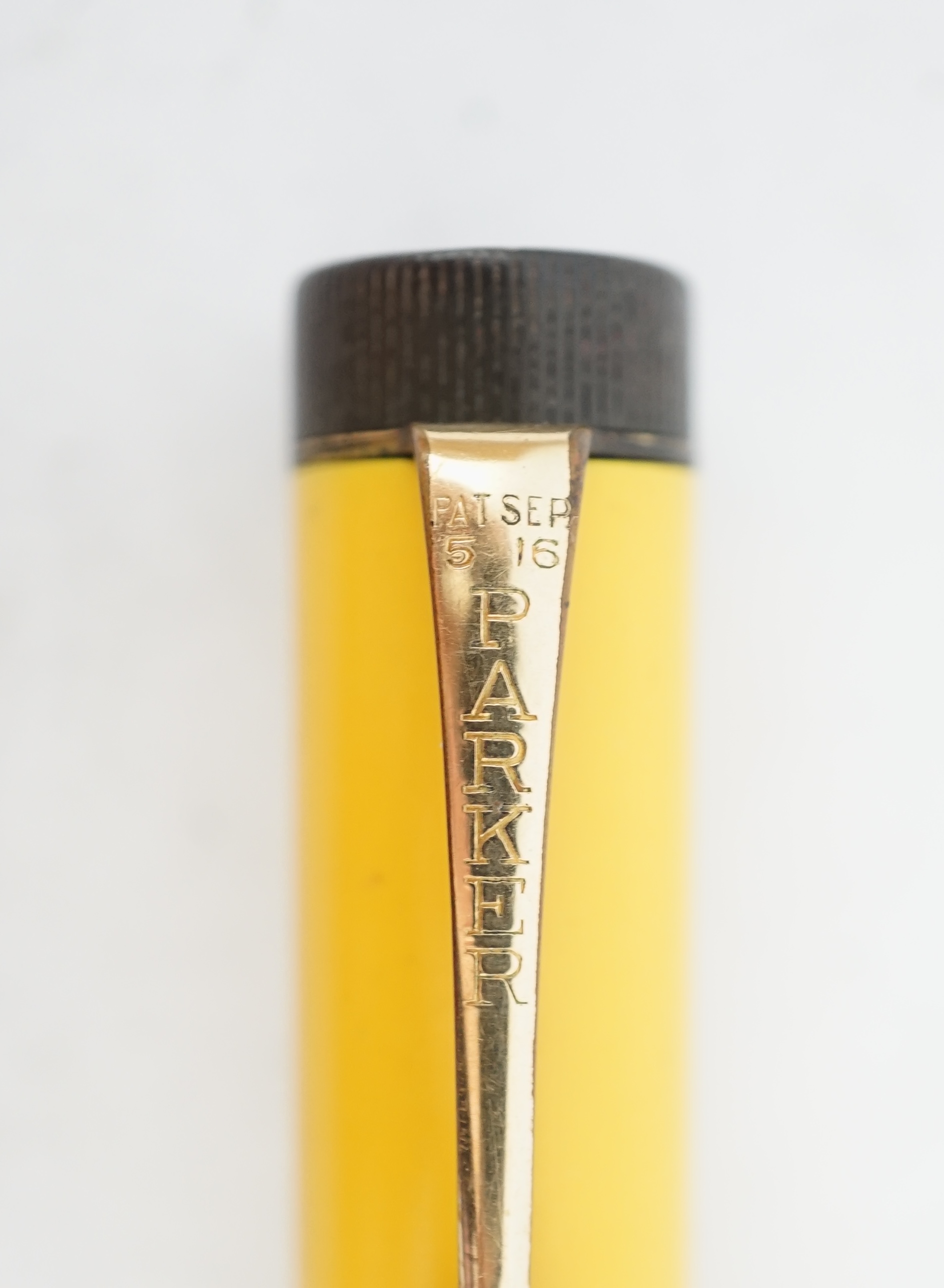 A Parker Mandarin yellow Lucky Curve Special fountain pen